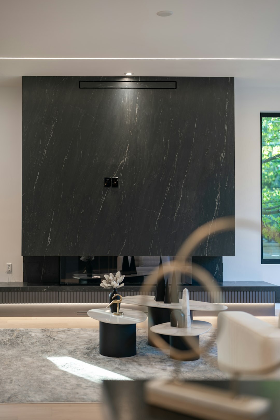 modern flat screen tv in living room
